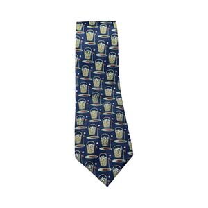 Sky Bend Country Club Golf Tie – Navy Novelty Necktie with Golf Balls & Flags